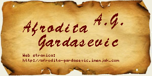 Afrodita Gardašević vizit kartica